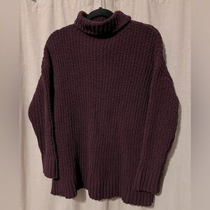 🤍 Aerie Chenille Oversized Turtleneck Sweater size Extra Small
